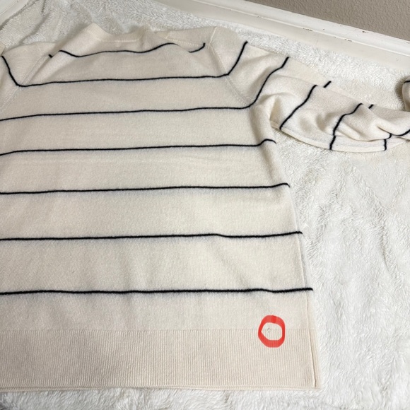 Nordstrom Cashmere Ivory and Black Soft Crewneck Sweater - Sz XL, NWT - Picture 12 of 13